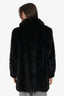 Vintage Brown Sheared Rabbit & Raccoon Fur Jacket Coat Women Size 4/6
