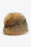 Vintage Brown Coyote Fur Hat Estimated Size S