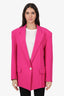 The Attico Hot Pink Single Breasted Blazer Size 40