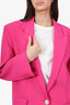 The Attico Hot Pink Single Breasted Blazer Size 40