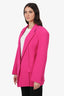 The Attico Hot Pink Single Breasted Blazer Size 40