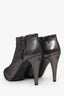 Pre-Loved Chanel™ Gunmetal/Black Cap Toe Ankle Booties