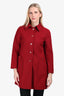 Love Moschino Red Wool Blend Coat Estimated Size S