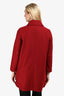Love Moschino Red Wool Blend Coat Estimated Size S