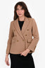 Nili Lotan Brown Camel Hair/Wool Double Breasted Blazer Size 4