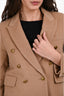 Nili Lotan Brown Camel Hair/Wool Double Breasted Blazer Size 4
