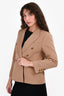 Nili Lotan Brown Camel Hair/Wool Double Breasted Blazer Size 4