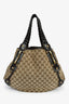 Gucci GG Monogram Brown Leather Trim Pelham Shoulder Bag