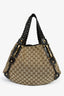 Gucci GG Monogram Brown Leather Trim Pelham Shoulder Bag