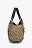 Gucci GG Monogram Brown Leather Trim Pelham Shoulder Bag