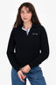 Miu Miu 2024 Navy Cashmere Collared Sweater Size 38