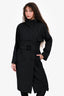 Yves Saint Laurent Black Nylon Trench Size 40