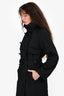 Yves Saint Laurent Black Nylon Trench Size 40