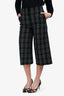 Christian Dior Black/White Wool Check Culottes Size 36