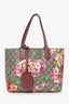 Gucci Brown GG Supreme Monogram Blooms Small Reversible Tote Bag