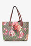 Gucci Brown GG Supreme Monogram Blooms Small Reversible Tote Bag