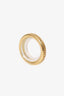 Versace Gold Tone Logo Band Grace Ring