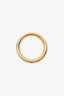 Versace Gold Tone Logo Band Grace Ring