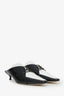 Rosie Assoulin Black/White Leather Lace-up Mules Size 38.5