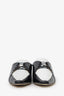 Rosie Assoulin Black/White Leather Lace-up Mules Size 38.5