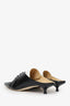 Rosie Assoulin Black/White Leather Lace-up Mules Size 38.5