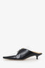 Rosie Assoulin Black/White Leather Lace-up Mules Size 38.5