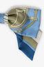 Hermès Blue Silk Cyclades Ex-Libris Grenelle Hair Clip