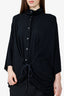 Ann Demeulemeester Black Sleeve Detail Button Down Top Size 36