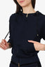 Gucci Navy/Black Velvet Trimmed Zip-Up Jacket Size XS