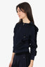 Gucci Navy/Black Velvet Trimmed Zip-Up Jacket Size XS