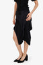 Ilaria Nistri Black Asymmetrical Midi Skirt Size 42