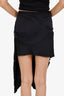 Ilaria Nistri Black Asymmetrical Midi Skirt Size 42