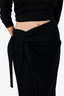 Donna Karen Black Knot Detail Wrap Midi Skirt Estimated Size M