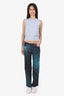 Roberto Cavalli 2000s Black/Blue Crystal Embellished Galaxy Expansion Jeans Size S