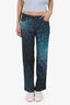 Roberto Cavalli 2000s Black/Blue Crystal Embellished Galaxy Expansion Jeans Size S