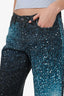 Roberto Cavalli 2000s Black/Blue Crystal Embellished Galaxy Expansion Jeans Size S