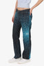 Roberto Cavalli 2000s Black/Blue Crystal Embellished Galaxy Expansion Jeans Size S