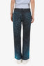 Roberto Cavalli 2000s Black/Blue Crystal Embellished Galaxy Expansion Jeans Size S