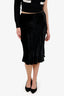 Blugirl by Blumarine Black Velvet Sequin Trimmed Midi Skirt Estimated Size S