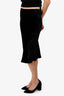 Blugirl by Blumarine Black Velvet Sequin Trimmed Midi Skirt Estimated Size S
