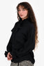 Pre-Loved Chanel™ Black Cotton/Silk Bow Cuff Button Down Blouse Size 36