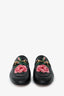 Gucci Black Leather Floral Embroidered Princeton Mules Size 37