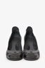 Pre-Loved Chanel™ Grey Suede/Leather Mesh CC Pumps Size 36