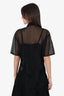 Acne Studio Black Sheer Button Down Short Sleeve Shirt Size 34