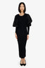 Toteme Black Vignola Puff Sleeve Knit Dress Size M