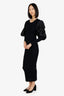Toteme Black Vignola Puff Sleeve Knit Dress Size M