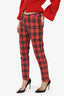 Raf Simons SS18 Red Check Classic Tartan Jeans Size 28