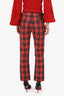 Raf Simons SS18 Red Check Classic Tartan Jeans Size 28