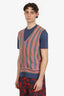 Supreme Purple Stripe Knitted Sweater Vest Size S Mens