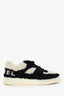 Pre-Loved Chanel™ Black/White Shearling Low Top Sneakers Size 37